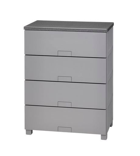 天馬 チェスト 完成品 フィッツチェスト フルフラット タンス 幅65x奥行41x高さ85cm 収納ケース 衣装ケース グレー 6504