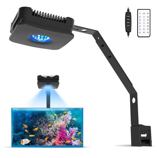 Lominie アクアリウム ライト 30W サンゴ 水槽 調光可能 リモコン クリップ led 海水魚 水槽ライト 小型