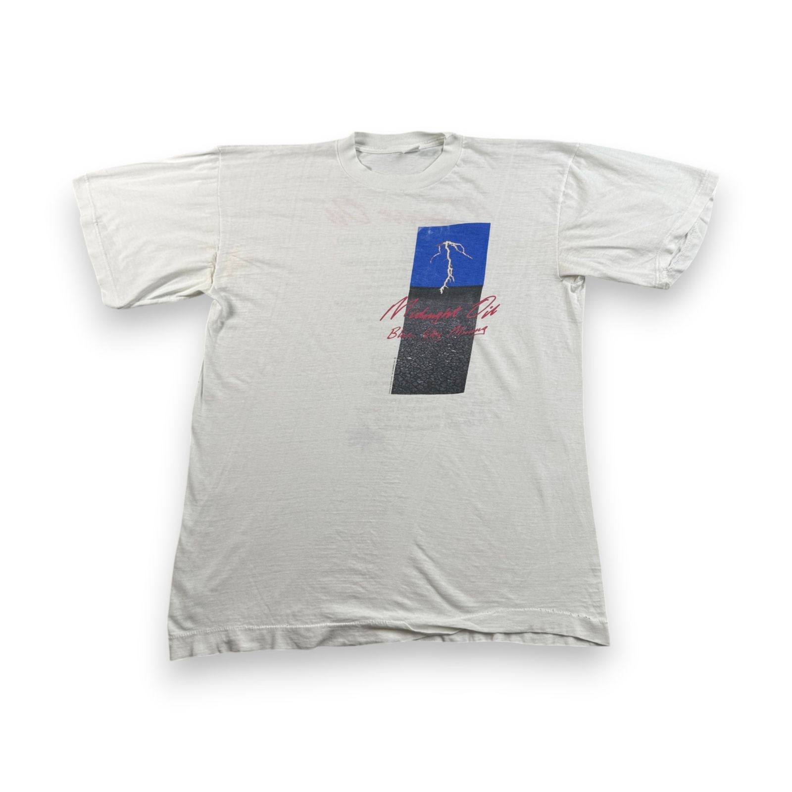 90s Midnight Oil ミッドナイトオイル ビンテージ Tシャツ バンドT オーストラリア ロック Blue Sky Mining 半袖 古着 y2k ba-u-2505-096