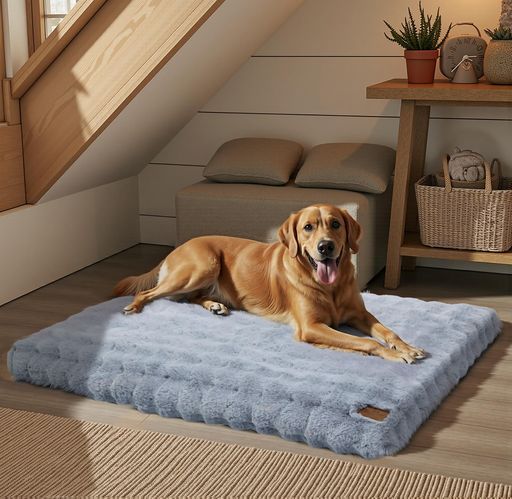 BingoPaw 犬用ベッド 大型犬 特大 防水 洗える 130x110cm グレー ペットベッド クッション 冬 噛んでも破れない マット 通年