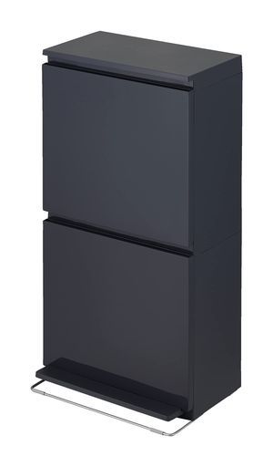 【半完成品】アスベル ゴミ箱 40L 2段 分別 縦型 薄型 収納ボックス ペダル フラップ式 日本製 おしゃれ キッチン リビング ダストボックス タオルラック 鏡面仕上げ 幅40x奥行28x高さ76cm 黒 … 8,681円