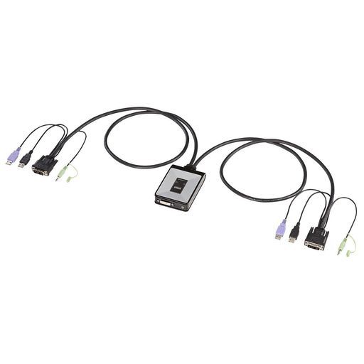 サンワサプライ ディスプレイエミュレーション対応DVIパソコン自動切替器(2:1) SW-KVM2DUN