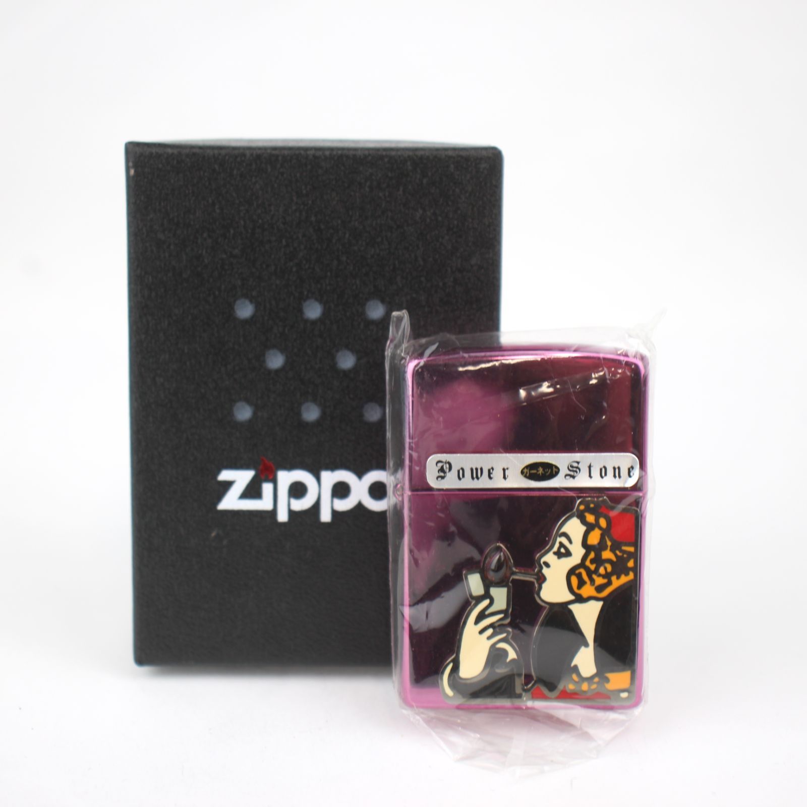 未使用品 激レア 【 オールド 】 ☆ZIPPO Windy 2006年 天然石 ガーネット