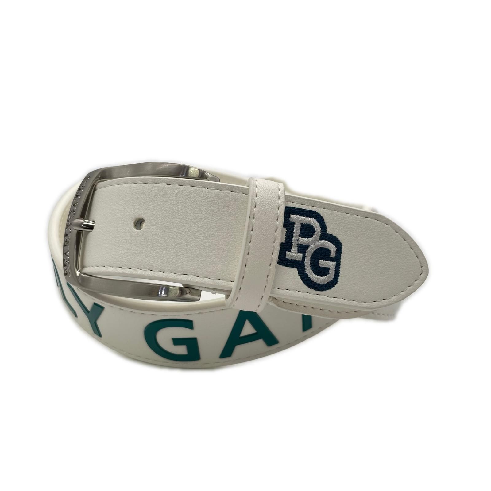 中古 パーリーゲイツ PEARLY GATES ベルト ホワイト ロゴデザイン 刺しゅう シンプル 6,912円