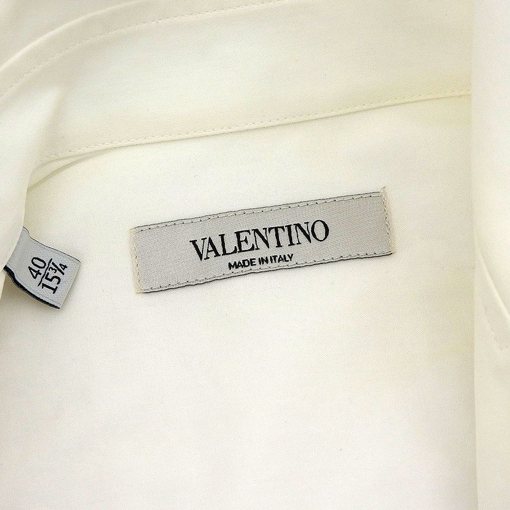 美品 ヴァレンティノ VALENTINO 20AW UV3AB005AP ロゴ コットン 長袖 シャツ サイズ40 ホワイト メンズ 美品 ヴァレンティノ VALENTINO 20AW UV3AB005AP ロゴ コットン 長袖 シャツ サイズ40 ホワイト メンズ