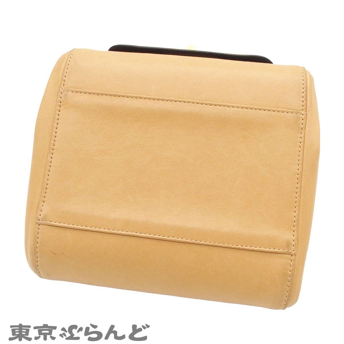 シャネル CHANEL ショルダーバッグ 2.55 チョコバー Wチェーン 6番台 ベージュ ゴールド金具 ラムスキン レディース 016000166