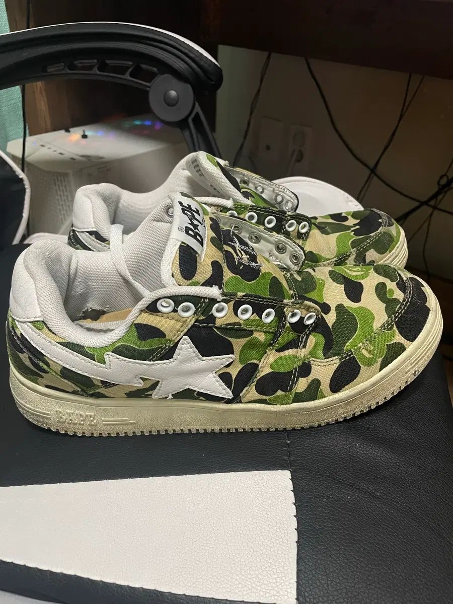 A BATHING APE アベイシングエイプ スター グリーンカモ 270