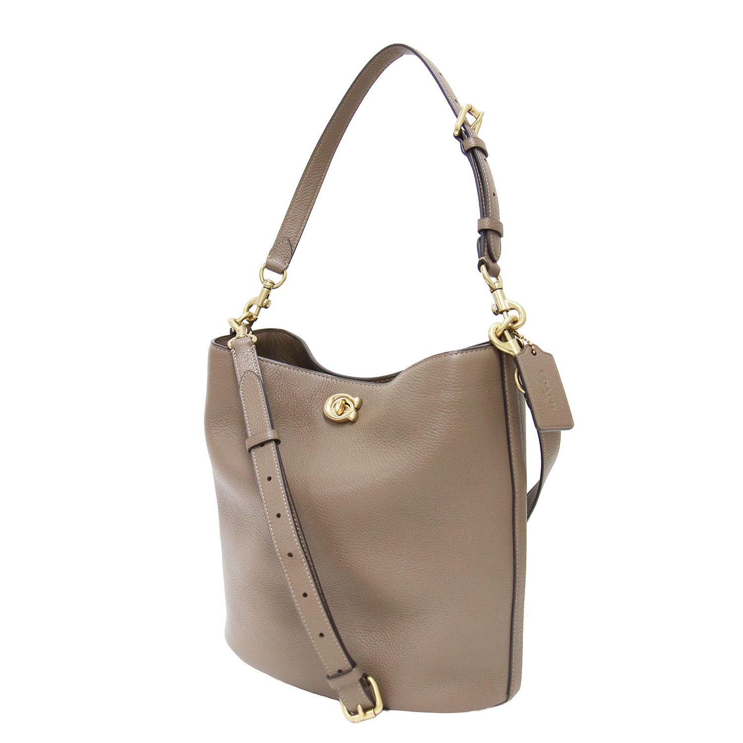 COACH コーチ バッグ ブラウン ウィロウ ソフト バケット 2WAY バッグ ショルダーバッグ バケツ型 片掛け クロスボディ ターンロック ロゴ レザー ブランドバッグ カバン【レディース】【中古】