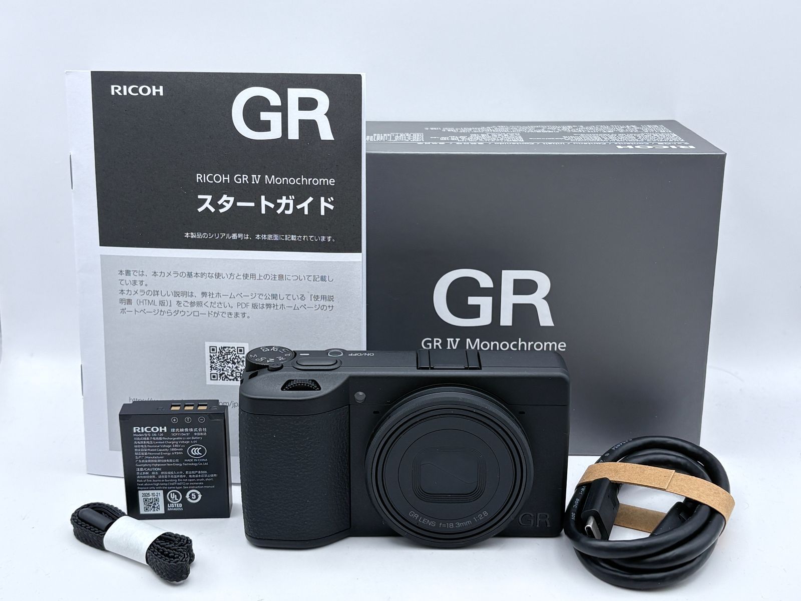 シャッター回数888回！★極上品★RICOH GR IV Monochrome デジカメ 動作確認済み ブラック リコー コンパクトデジタルカメラ #26001002 129,900円
