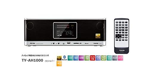 東芝 CDラジオ ハイレゾ対応 Bluetooth搭載 Aurex TY-AH1000(S) ブラック×グレー