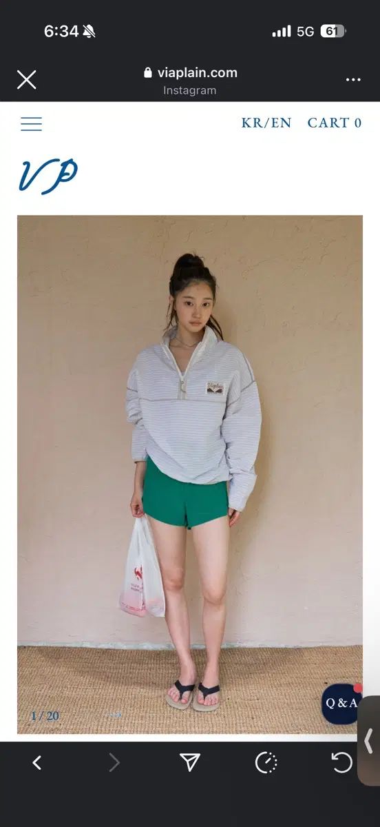 ビアプレーン VIA SUMMER STRIPE ANORAK (BEIGE STRIPE)