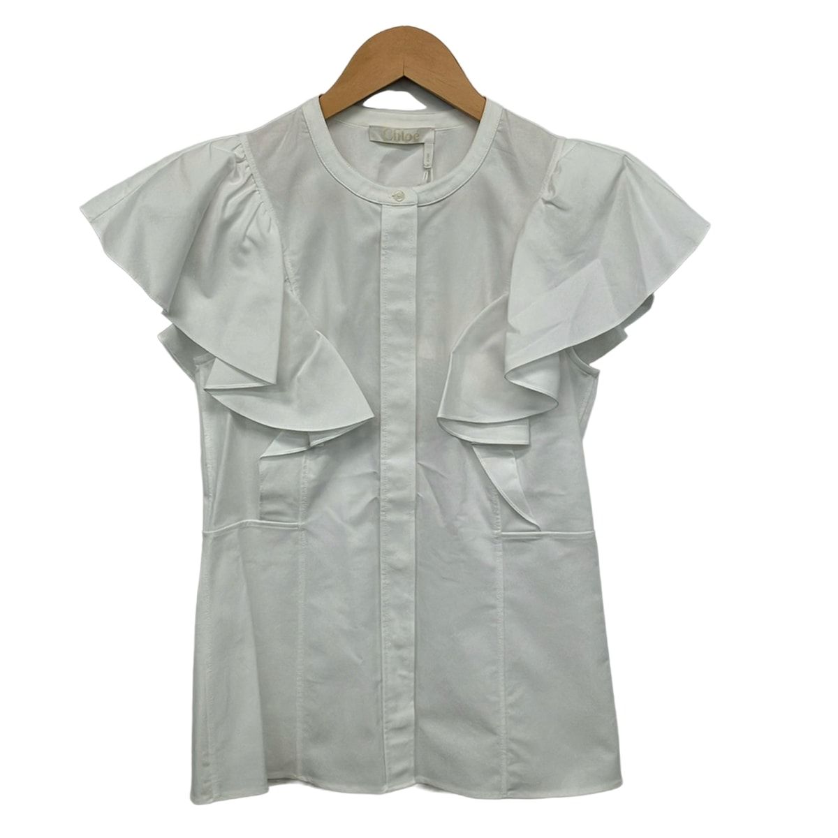 Chloe(クロエ) 半袖シャツブラウス サイズ36 S レディース美品 - 白 フリル