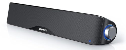 H★Nylavee PCスピーカー サウンドバー Bluetooth & AUX接続 六つのスピーカーユニット 10W ステレオ 大音量&豊かな低音 ラップトップ、タブレット、スマートフォンに対応、USB給電式のパソコンスピーカー a063e18d 8,908円
