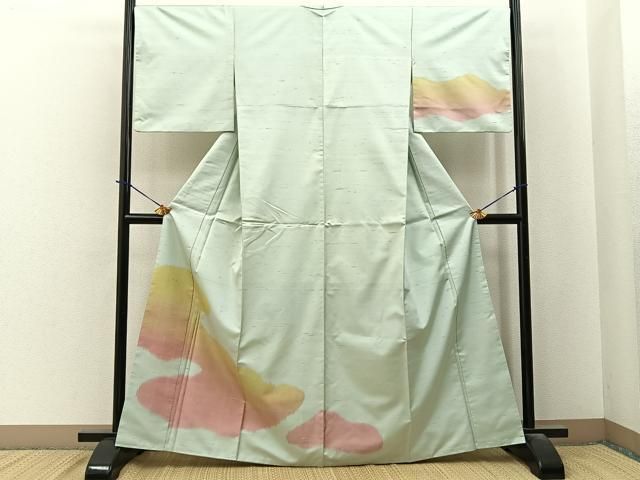 平和屋着物●訪問着　紬地　霞文　正絹　逸品　BAAY6031hj 22,776円