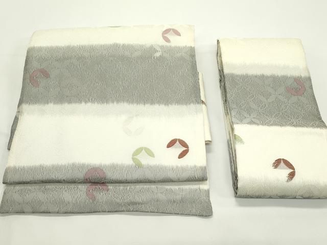 平和屋着物＊夏物　つけ帯　横段七宝文　正絹　逸品　CABK6908rv 9,100円