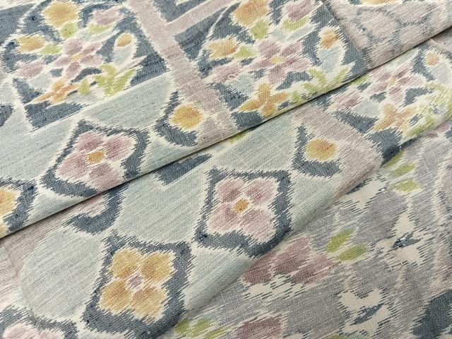 平和屋着物●小千谷紬　草花文　三越扱い　正絹　逸品　未使用　AABK8215ph 15,600円