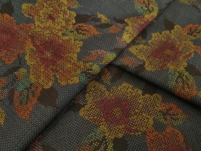 平和屋着物●本場大島紬　7マルキ　花唐草文　正絹　逸品　未使用　AABK7398ck 13,468円