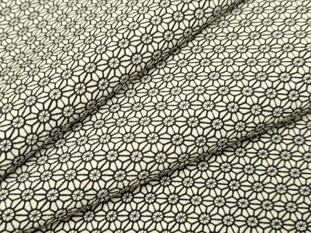 平和屋着物▽上質な小紋　単衣　麻の葉文様　正絹　逸品　DABH4993du