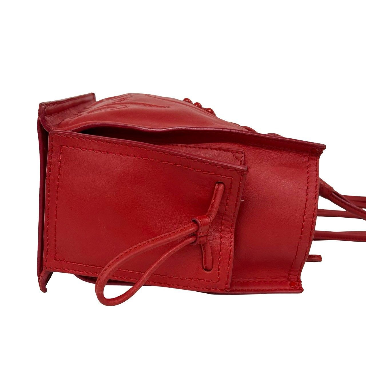 極 美品 LOEWE ロエベ ショッパー トートバッグ スタッズ ロゴ ナッパ