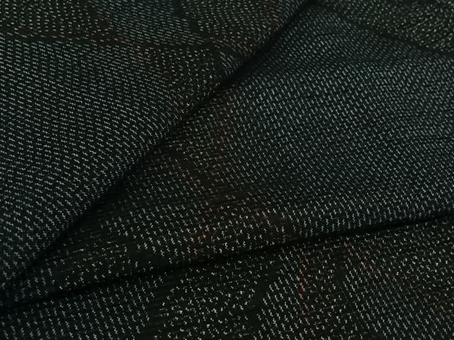 平和屋着物▽上質な紬　単衣　幾何学文様　正絹　逸品　AABK3864jh 11,232円