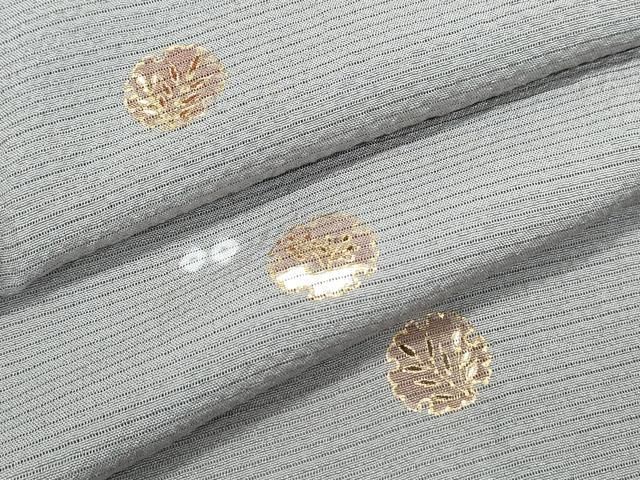 平和屋着物＊夏物　小紋　絽縮緬　雪輪花文　金彩　正絹　逸品　CABJ1086th 27,300円