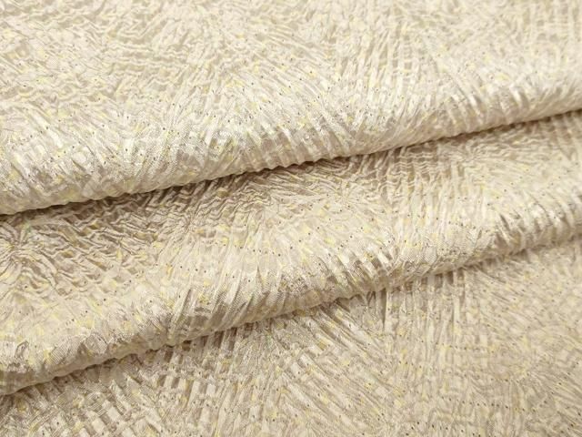 平和屋着物▽名門　藤娘きぬたや・総絞り　小紋　単衣　唐草文　正絹　逸品　DABI1157sf 21,840円