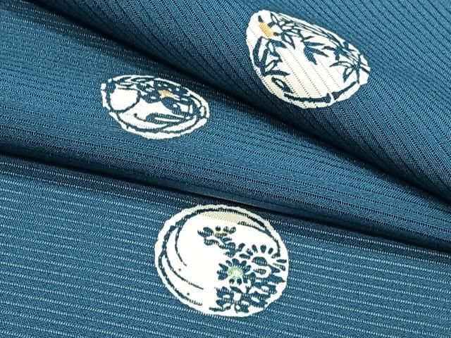 平和屋着物＊夏物　小紋　絽　型染め　花丸文　正絹　逸品　未使用　CABJ4279xi 16,848円