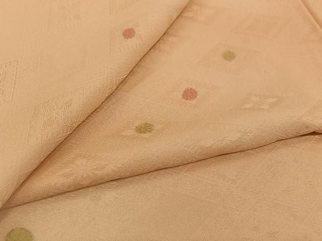 平和屋着物▽上質な小紋　単衣　花菱文　正絹　逸品　AABK3774jh 18,460円