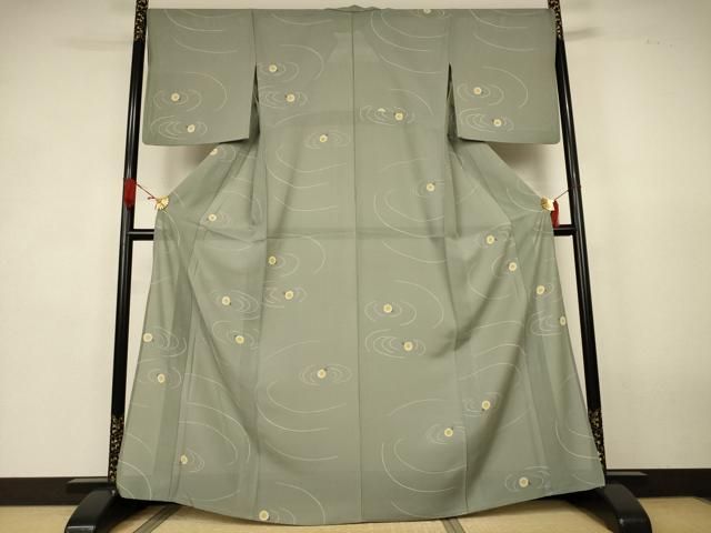 平和屋着物＊夏物　小紋　絽　蛍　正絹　逸品　AABK4033jd