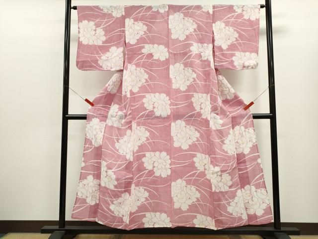 平和屋着物＊夏物 本場小千谷ちぢみ 舞花文 麻 逸品 CABJ2541ze - メルカリ