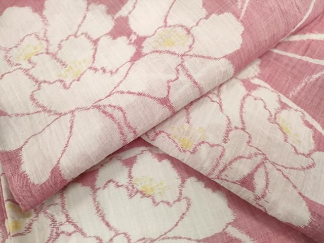 平和屋着物＊夏物 本場小千谷ちぢみ 舞花文 麻 逸品 CABJ2541ze - メルカリ