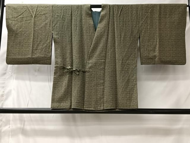 平和屋着物＃道中着　幾何学文様　正絹　逸品　CABI9433ua 7,904円