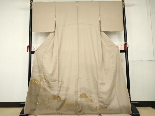 平和屋着物●豪華色留袖 刺繍 遠山風景文 暈し染め 金銀彩 正絹 逸品 AABK3402cs