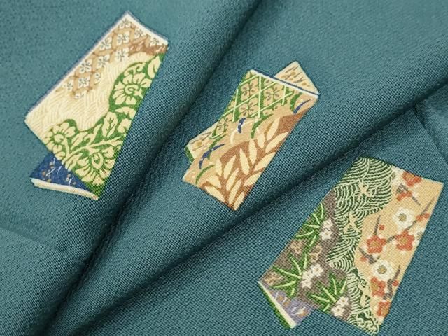 平和屋着物●上質な小紋　冊子吉祥花文　正絹　逸品　CABI2647yc