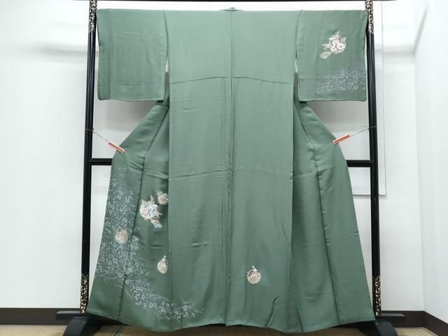 平和屋着物●訪問着　雪輪草花文　金彩　正絹　逸品　CABI1235th 28,080円