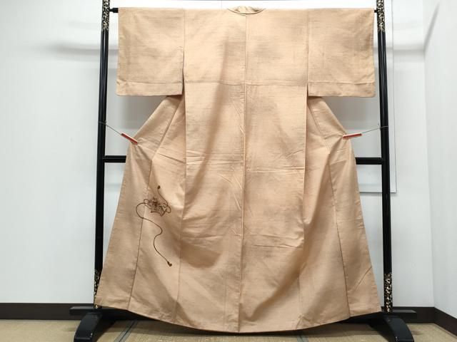 平和屋着物●色留訪問着　紬地　刺繍　冊子花文　正絹　逸品　CABI1247th 23,725円