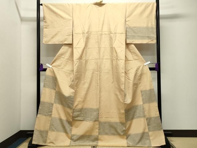 平和屋着物●訪問着　紬地　市松吉祥丸文　やまと誂製　ロング丈　正絹　逸品　CABG4789gh 27,885円
