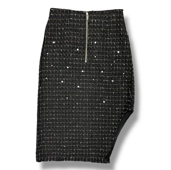 参考上代23100円 未使用 MAISON SPECIAL Studded Asymmetric Skirt スタッズアシンメトリースカート メゾンスペシャル 21232515401 ブラック 38 （331MG）