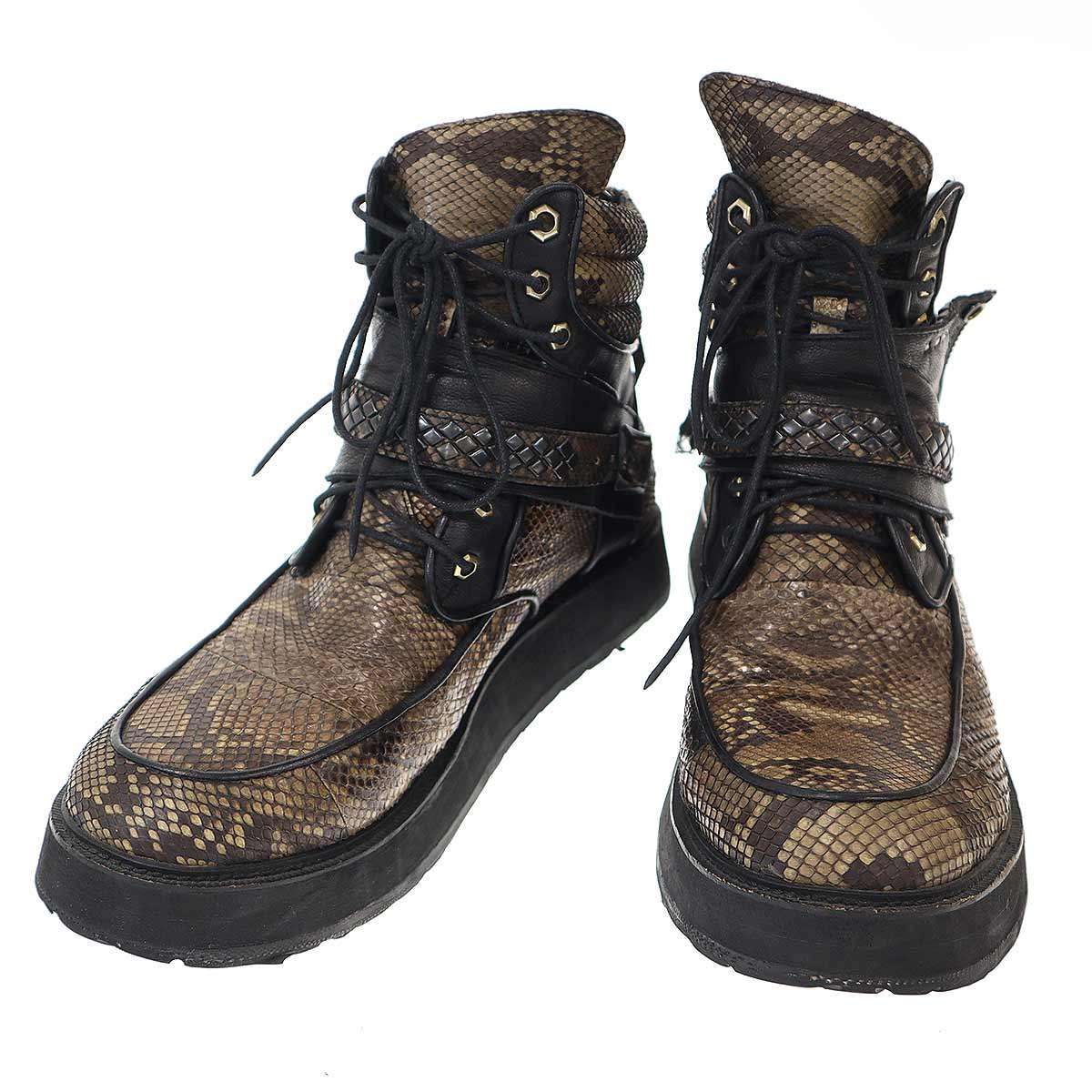 14th addiction フォーティーンス アディクション Snake Legion Boots スネーク レギオンブーツ ブラウン ブラック 43