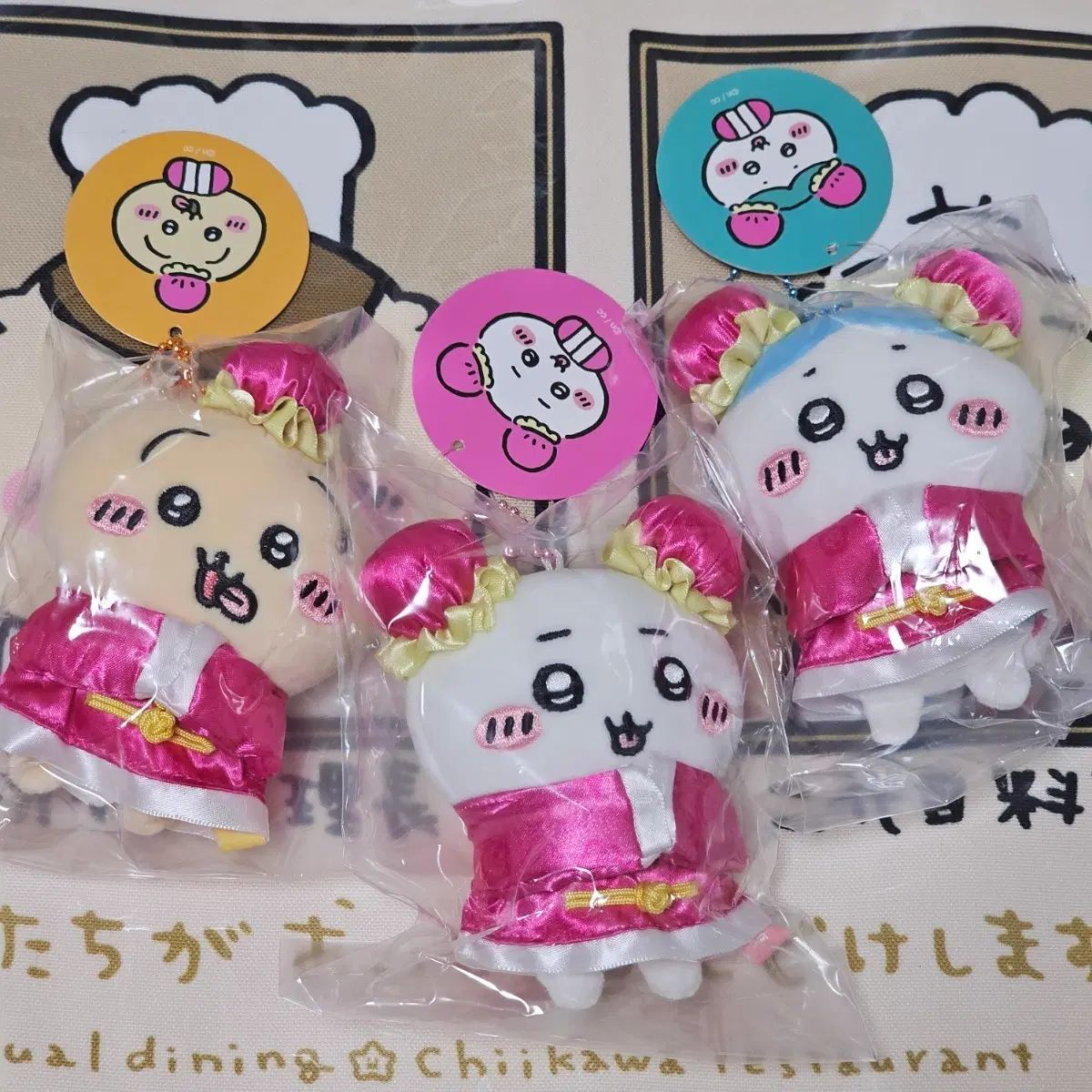 まとめ売り) 中華飯店 ちいかわ ハチワレ うさぎ マスコット ぬいぐるみ