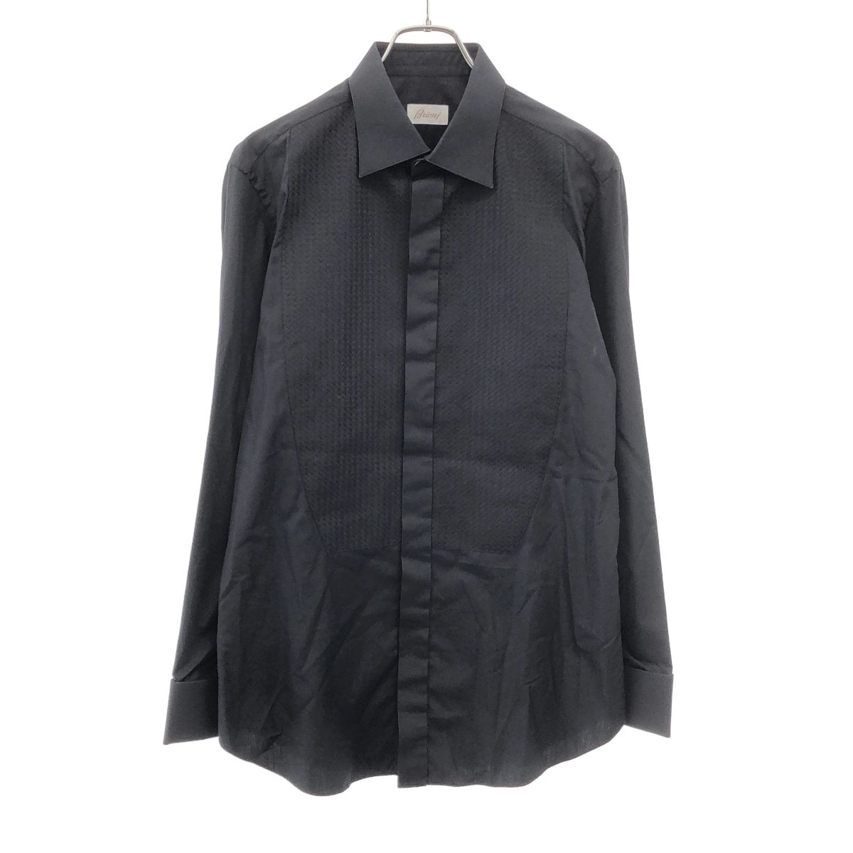 Brioni ブリオーニ エンブロイダリーロングスリーブシャツ ブラック 40