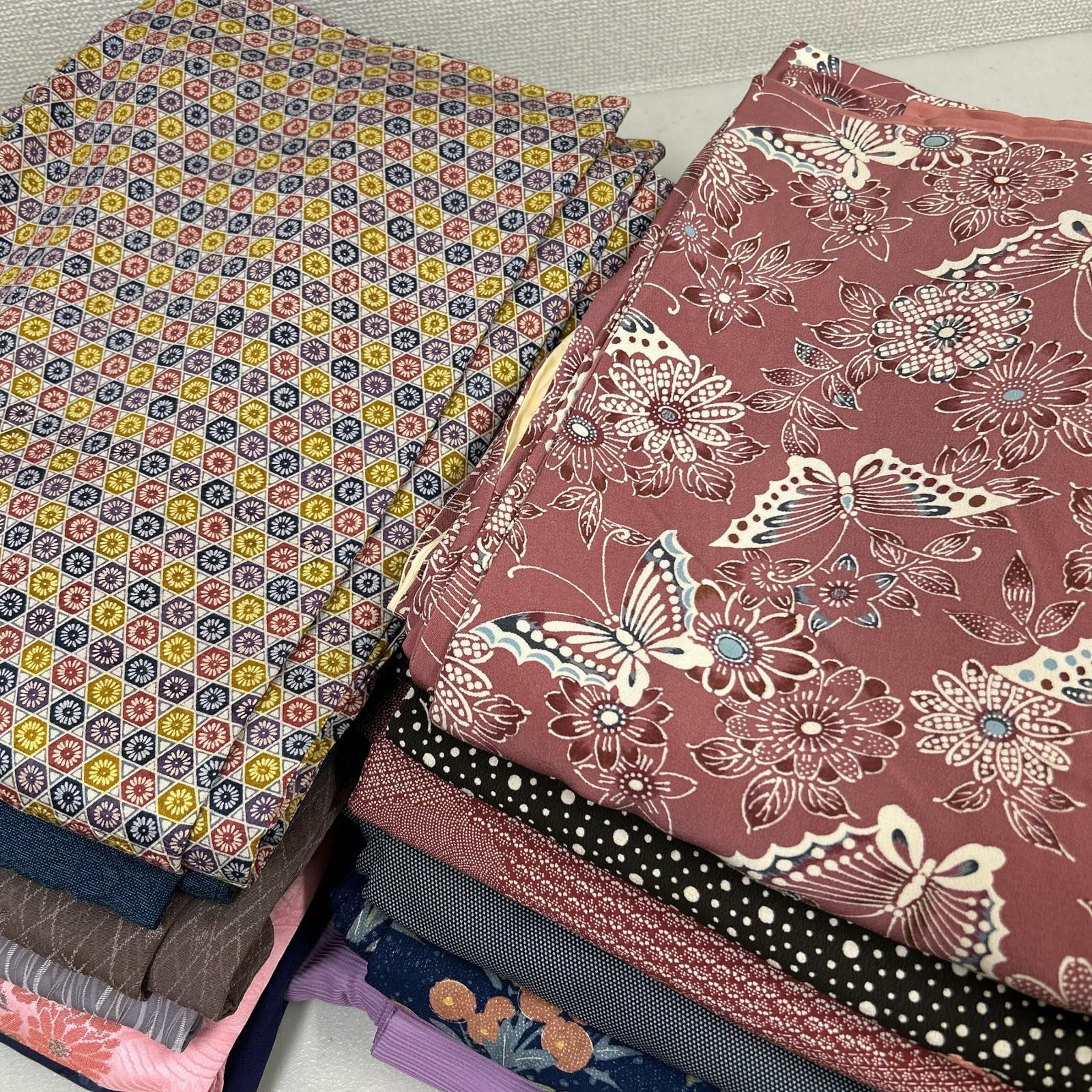 小紋 着物 正絹 12着 まとめ売り リメイク材料 Y-1298