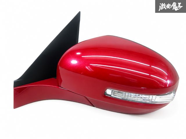 【良品 保証付】 スズキ 純正 ZC72S スイフト 2011年式 ドアミラー ウィンカー付 左 助手席側 7P 電格 ZRJ アブレイズレッドパール2 赤 棚 13,600円