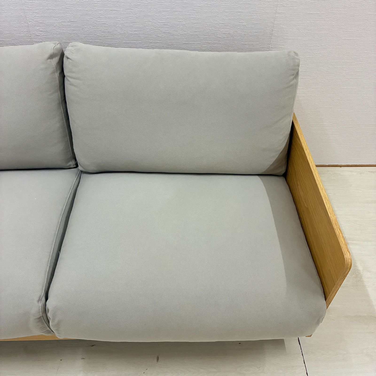 無印良品】オーク材 2人掛けソファ ラブソファ 2P 2シーター