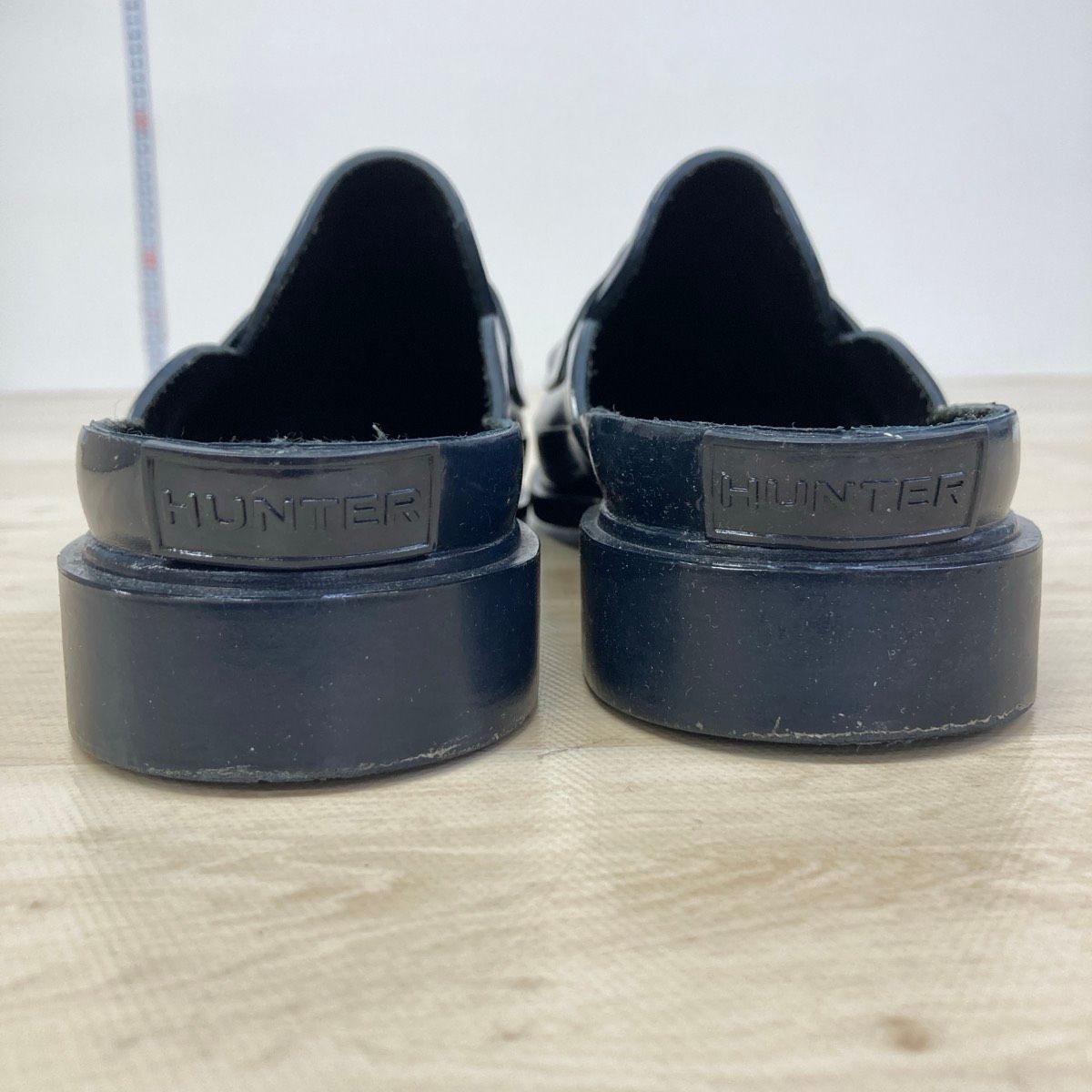 美品 HUNTER/ハンター ペニーローファー WFF1006RGL ブラック UK4/US6