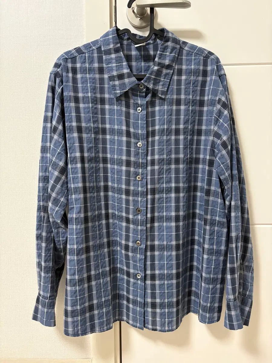 エクリス ミミ CHECK シャツ ブルー