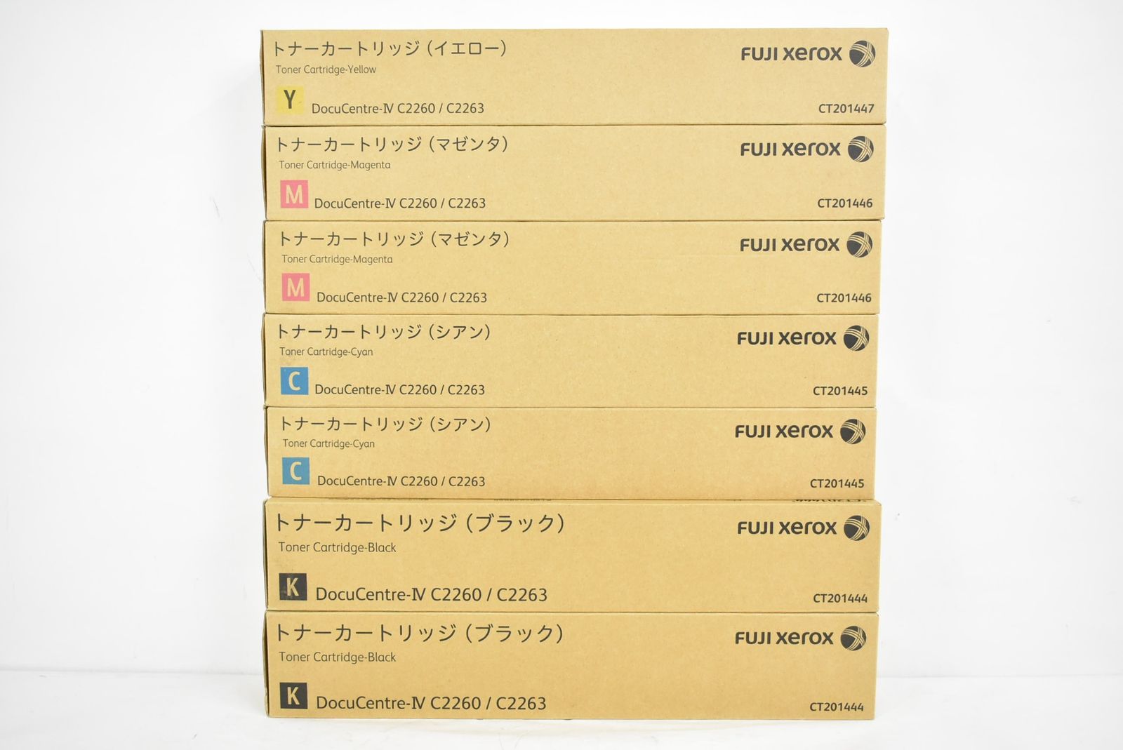 未使用 フジゼロックス 純正 トナー CT201444/45/46/47 4色7本（シアン・マゼンタ・イエロー・ブラック） FUJI XEROX ITBX9QJ032C4-D-Y06-byebye