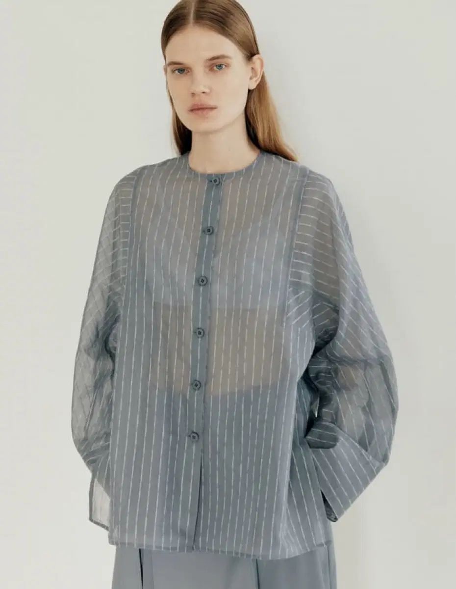 LOW CLASSIC ロウ クラシック No Collar T Pattern シャツ