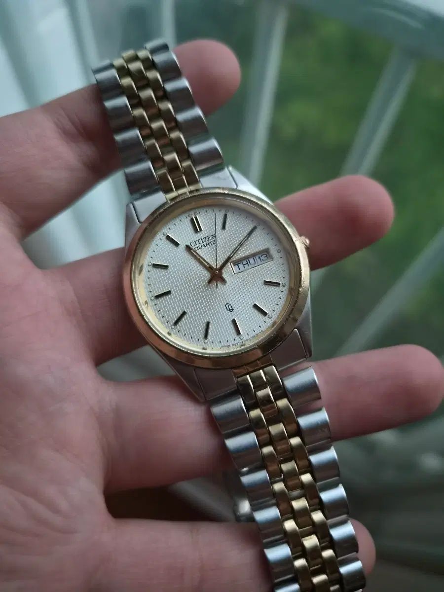 1985s CITIZEN シチズン オイスター GOLD格子 ダイアル ヴィンテージ 時計