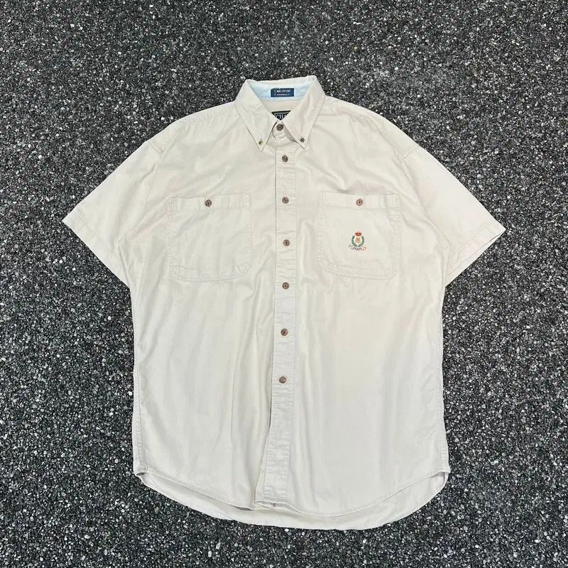 CHAPS Ralph Lauren 刺繍 ハーフシャツ s12111